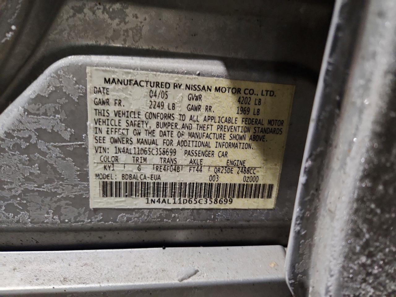 2005 Nissan Altima s