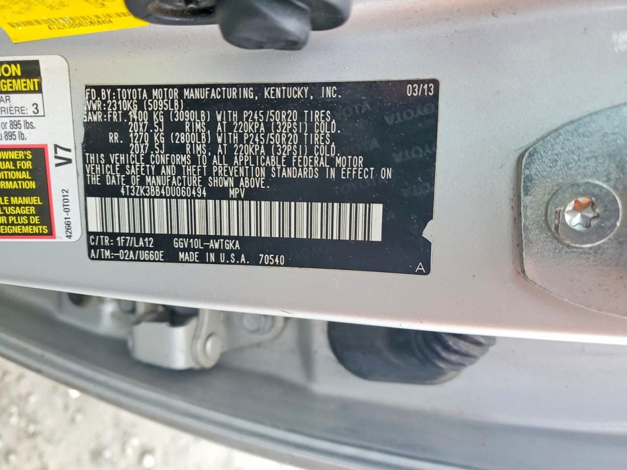 2013 Toyota Venza le