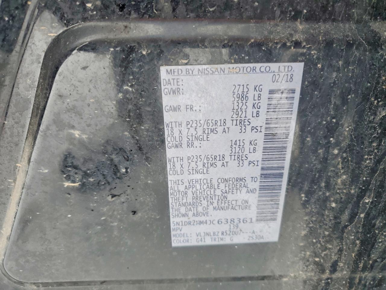 2018 Nissan Pathfinder s