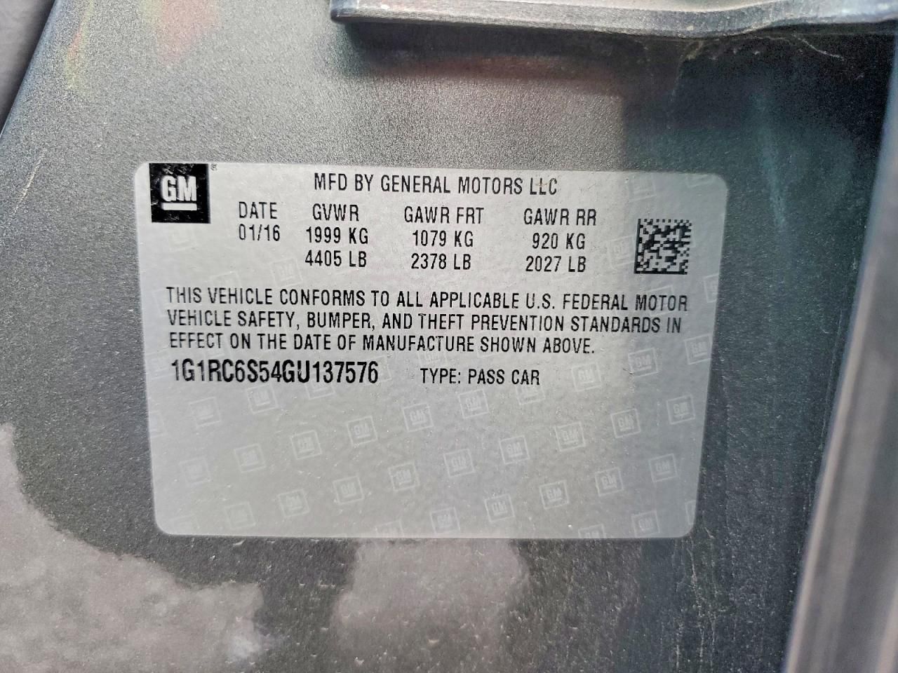 2016 Chevrolet Volt lt