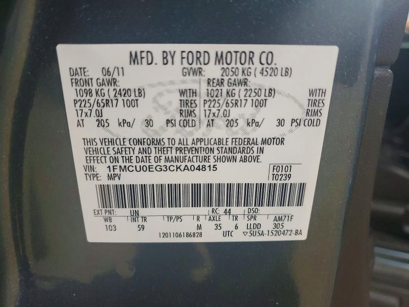 2012 Ford Escape Limited