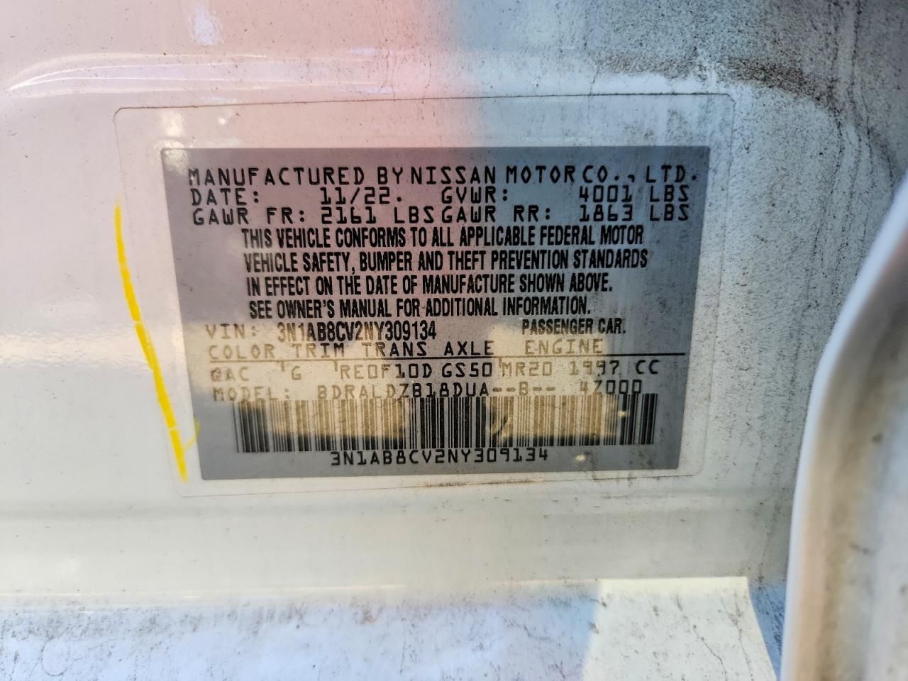 2022 Nissan Sentra sv