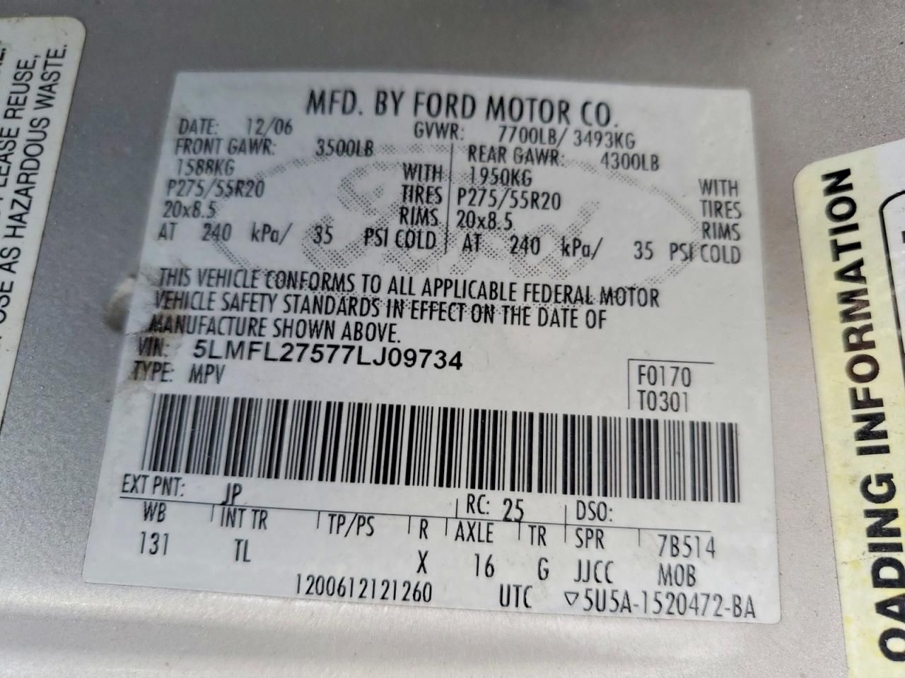 2007 Lincoln Navigator l