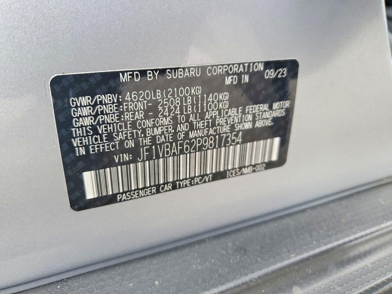 2023 Subaru Wrx Premium