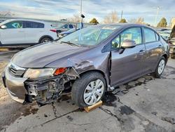 2012 Honda Civic lx en venta en Littleton, CO