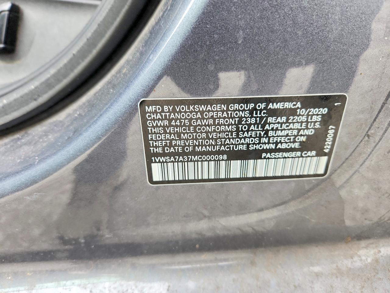 2021 Volkswagen Passat se
