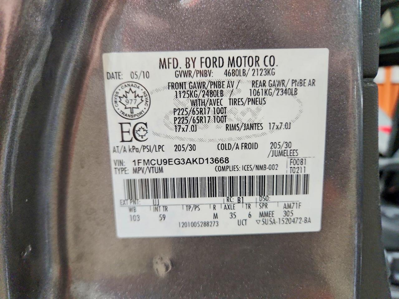 2010 Ford Escape Limited