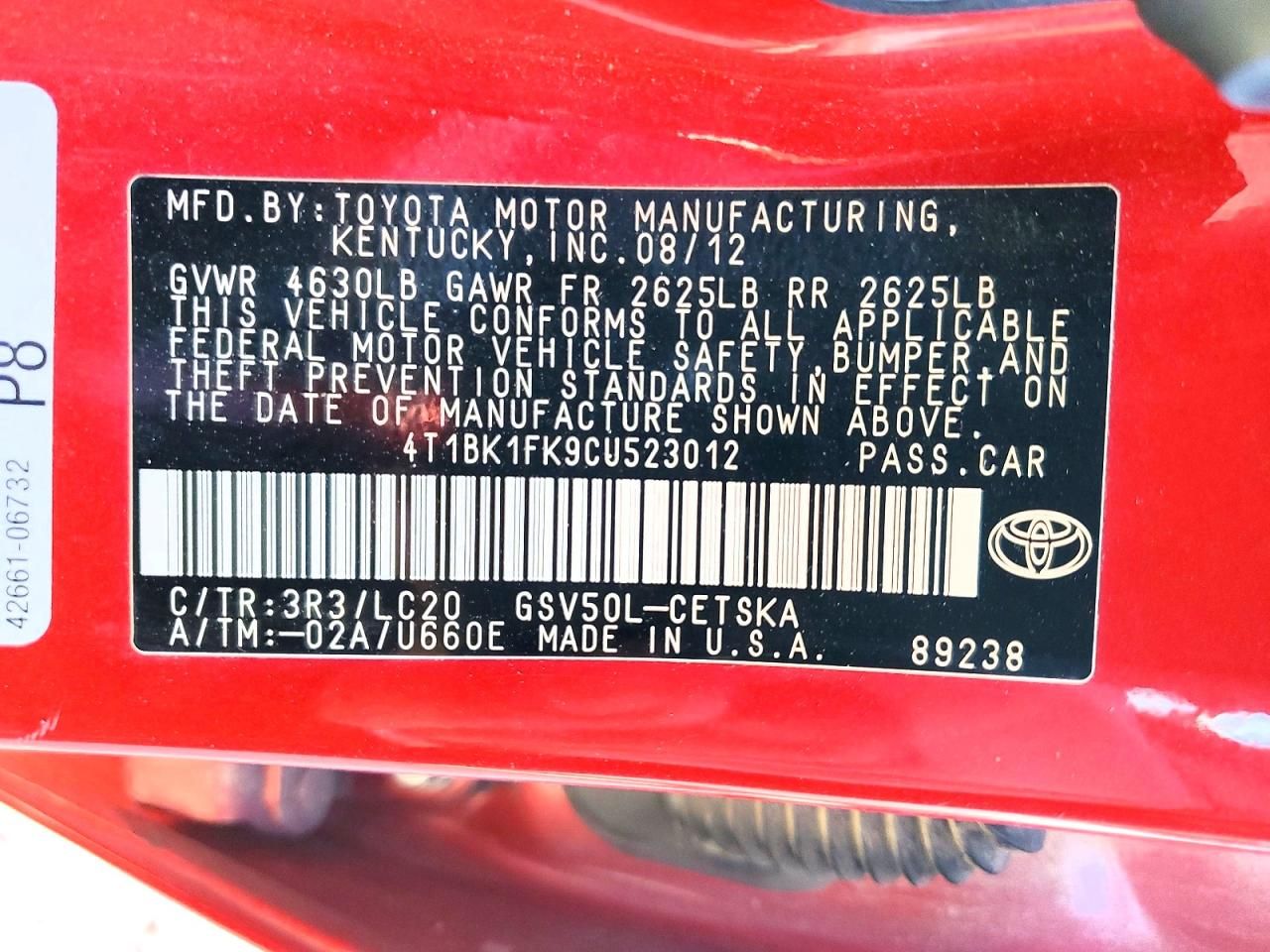 2012 Toyota Camry se