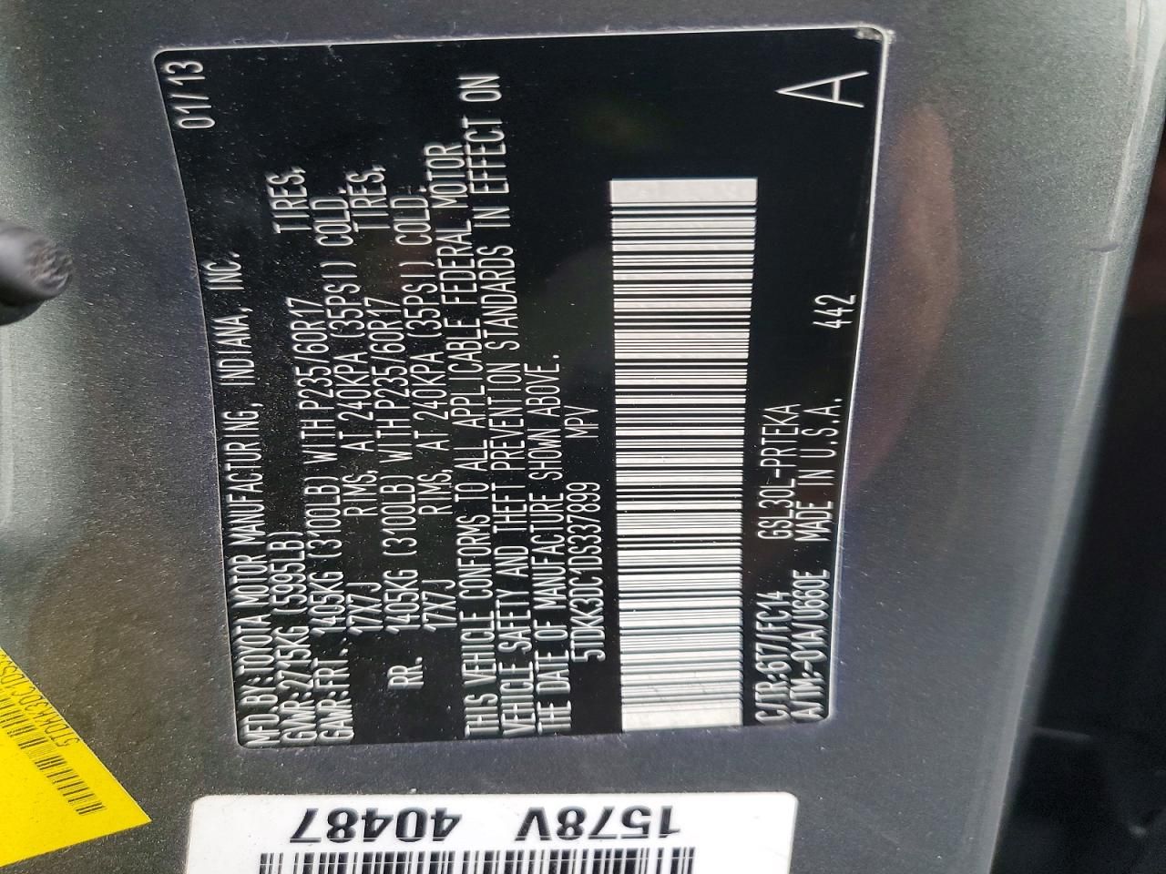 2013 Toyota Sienna le