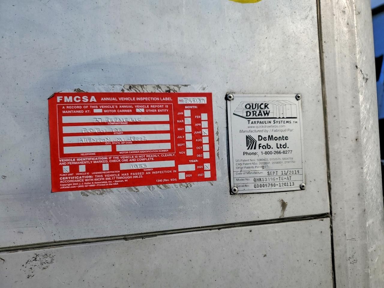 2014 Benson Flatbed Side Curtain Trailer