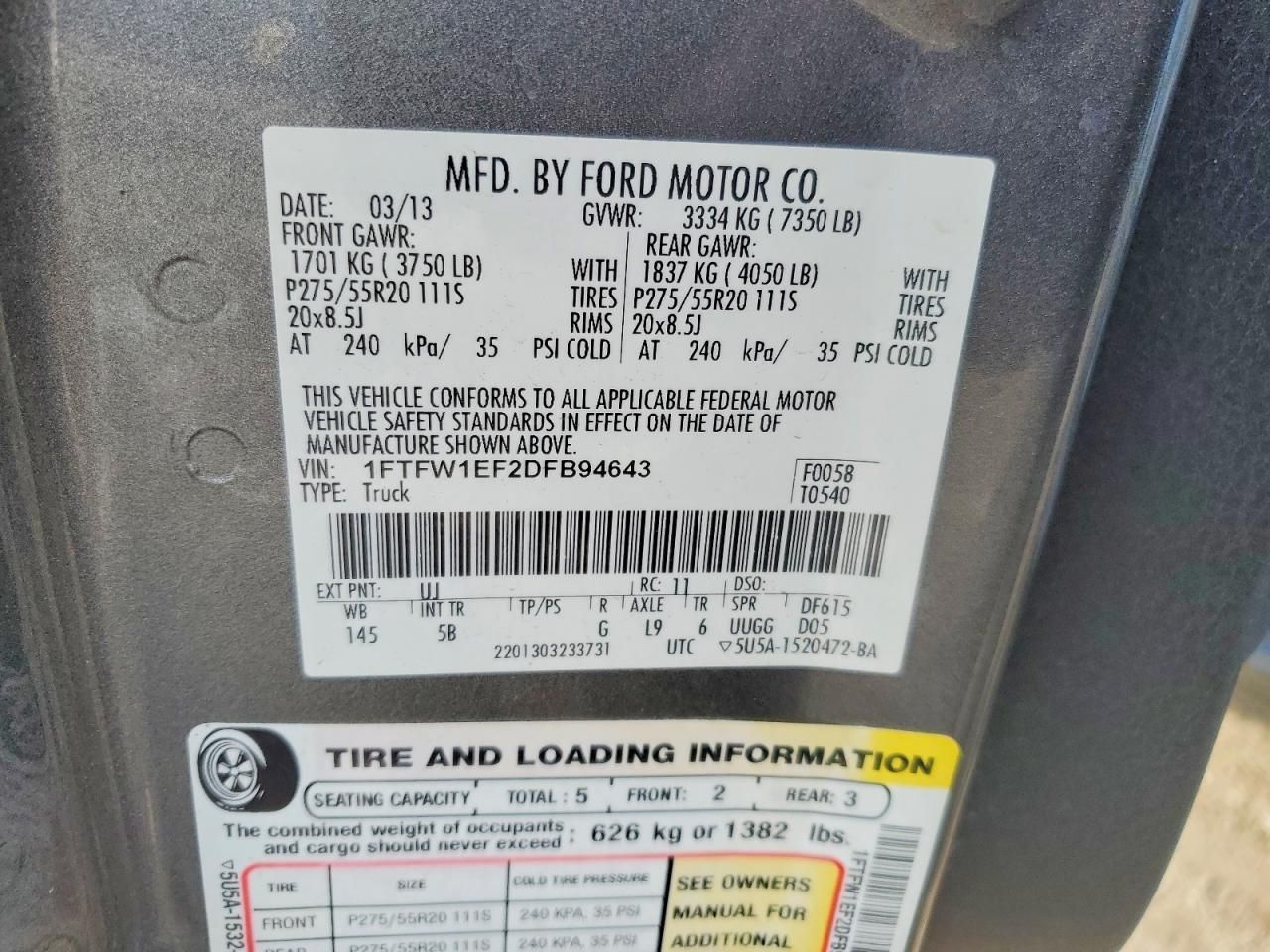 2013 Ford F150 Supercrew