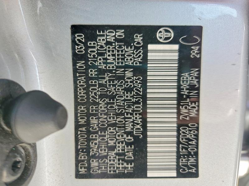 2020 Toyota Prius l