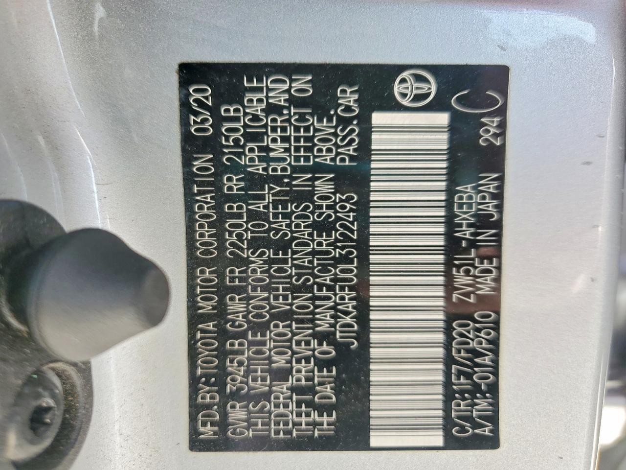 2020 Toyota Prius l