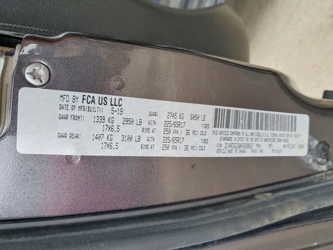 2019 Dodge Grand Caravan gt