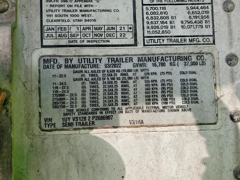 2023 Utility Vs1ra Refrigerated van Trailer