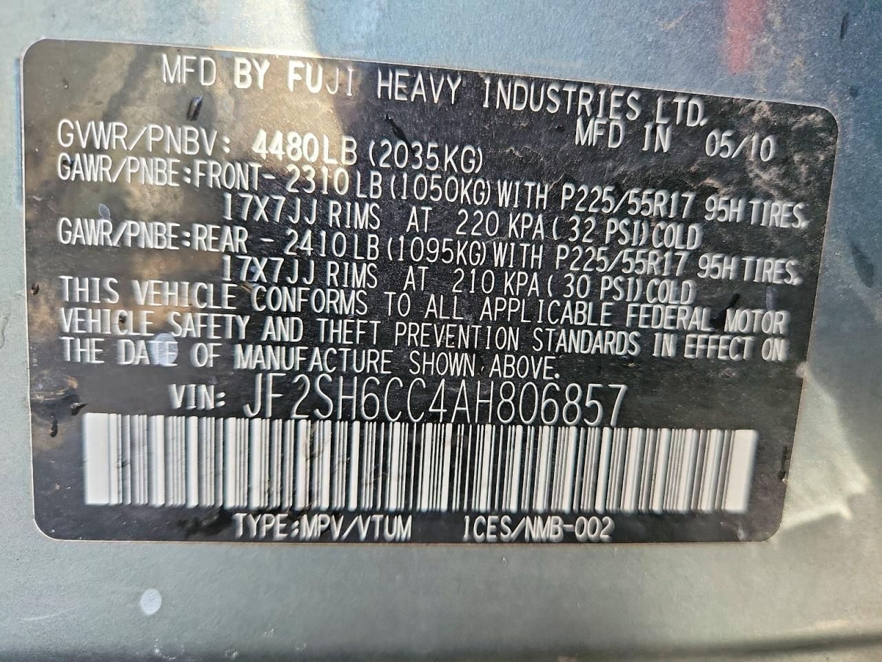 2010 Subaru Forester 2.5x Premium