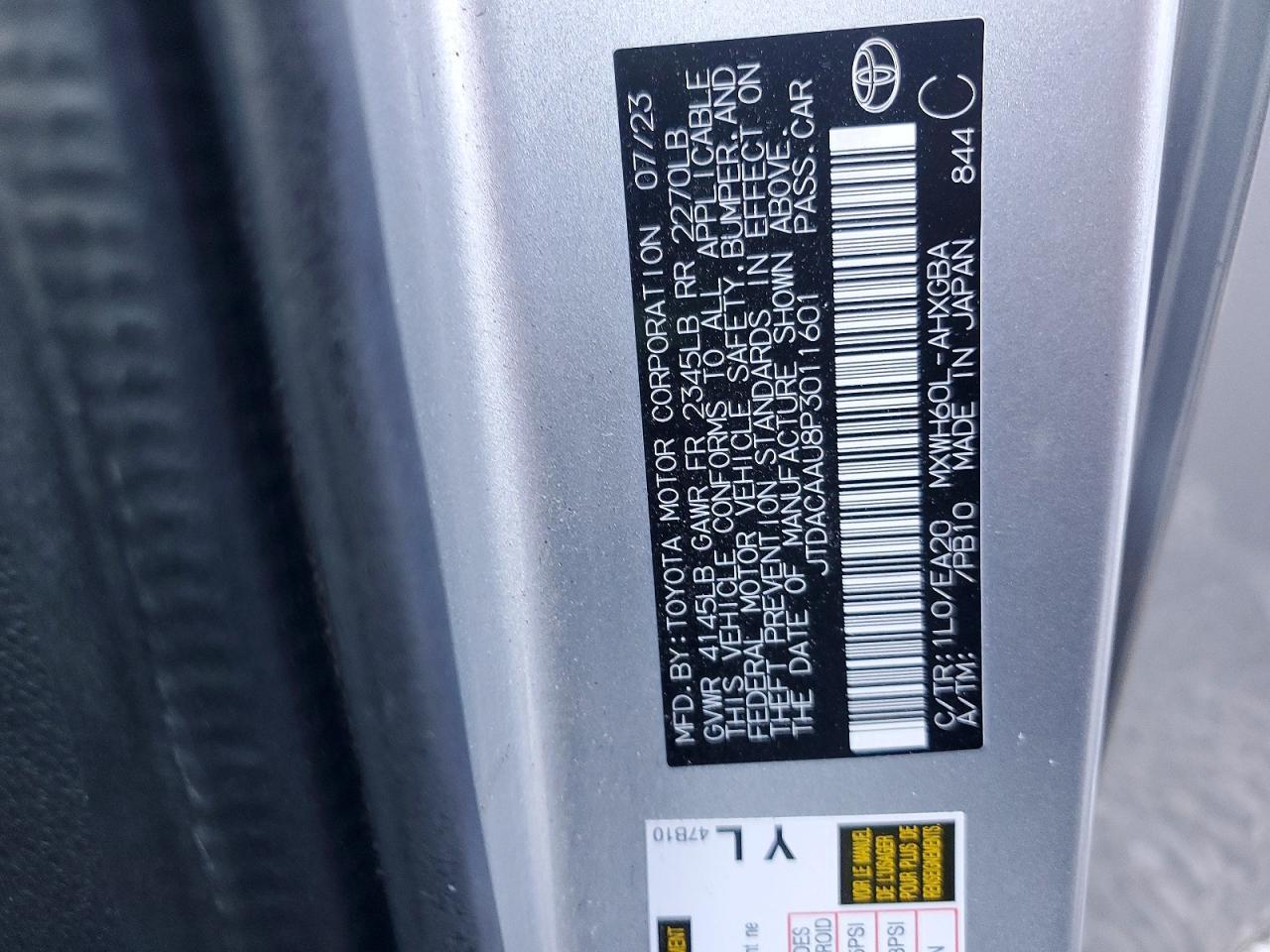 2023 Toyota Prius le