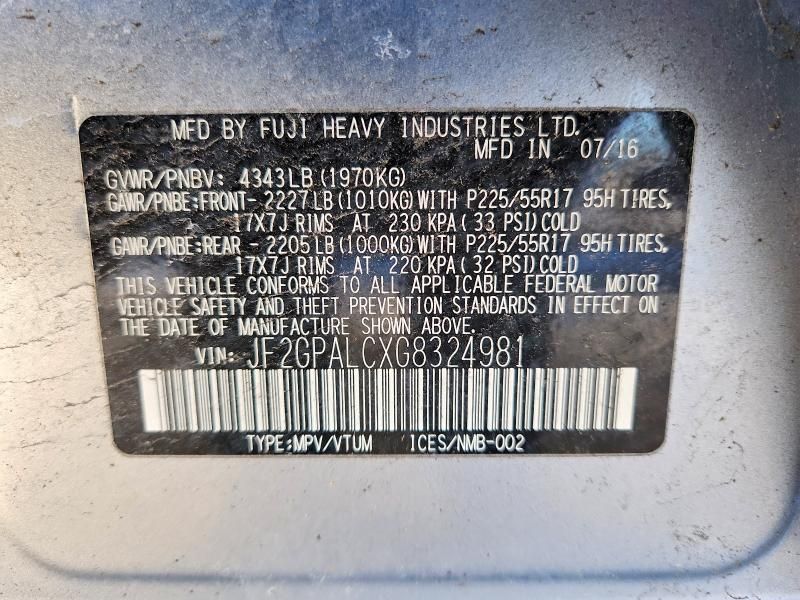 2016 Subaru Crosstrek Limited