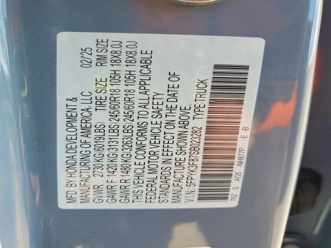 2025 Honda Ridgeline Black Edition