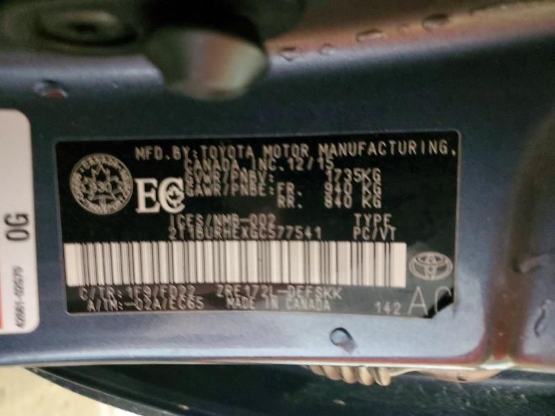 2016 Toyota Corolla l