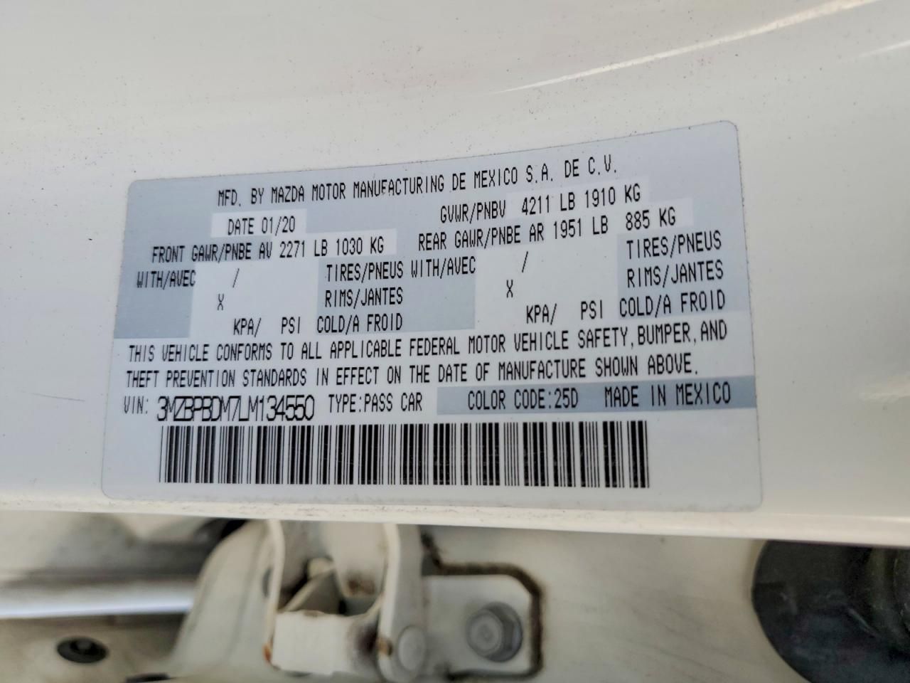 2020 Mazda 3 Preferred