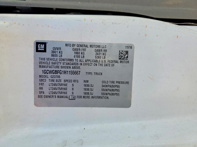 2017 Chevrolet Express 2500 Delivery Van