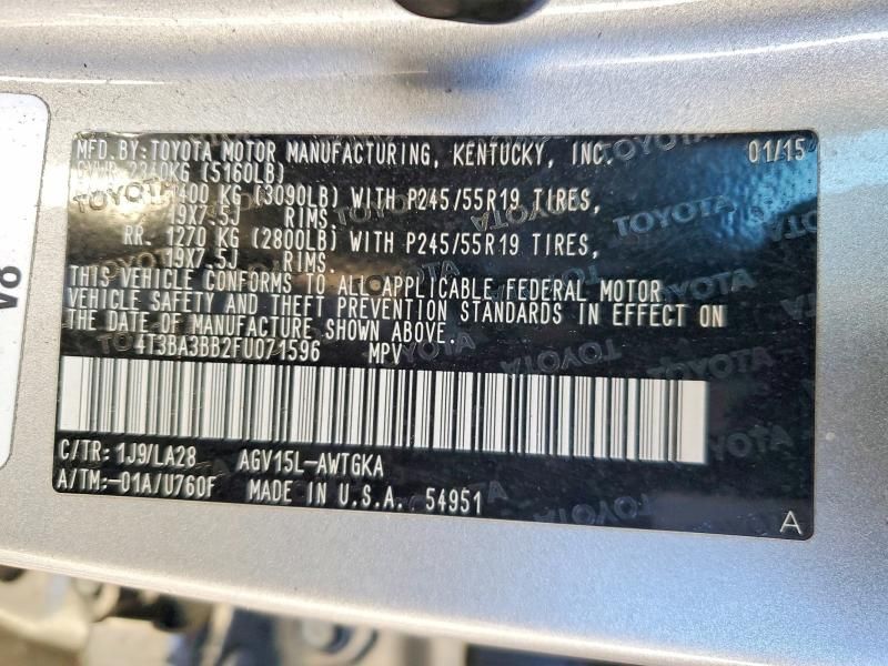 2015 Toyota Venza le