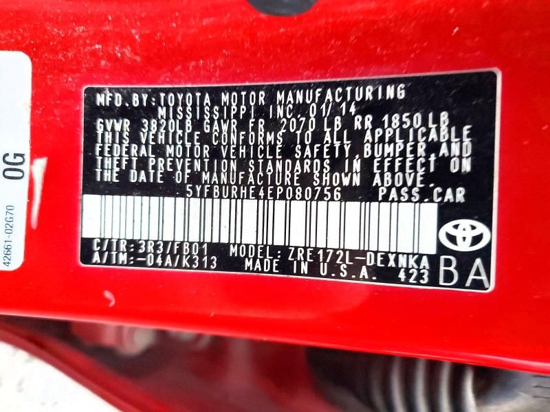 2014 Toyota Corolla l