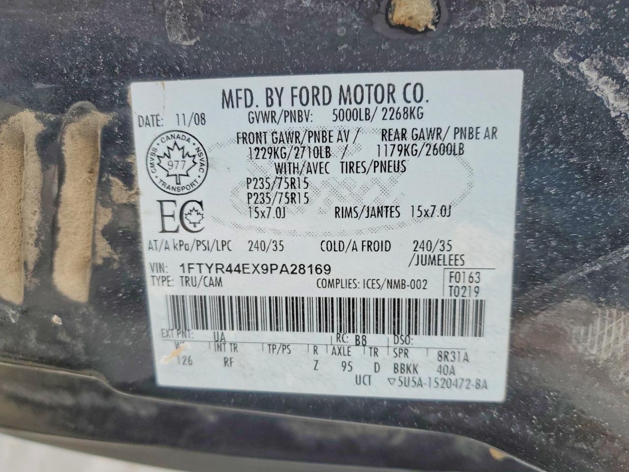 2009 Ford Ranger Super Cab