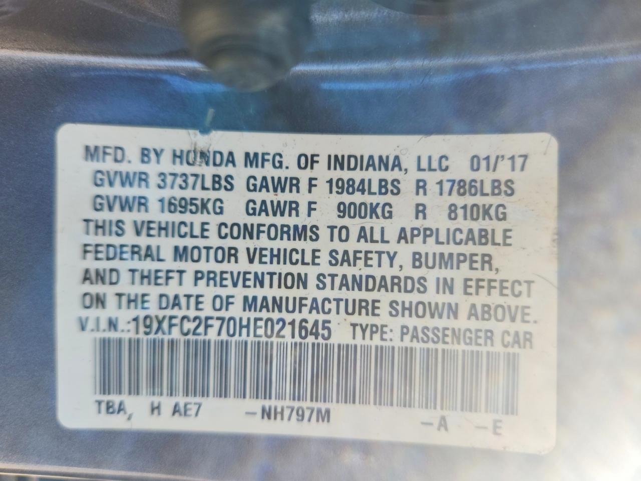 2017 Honda Civic ex