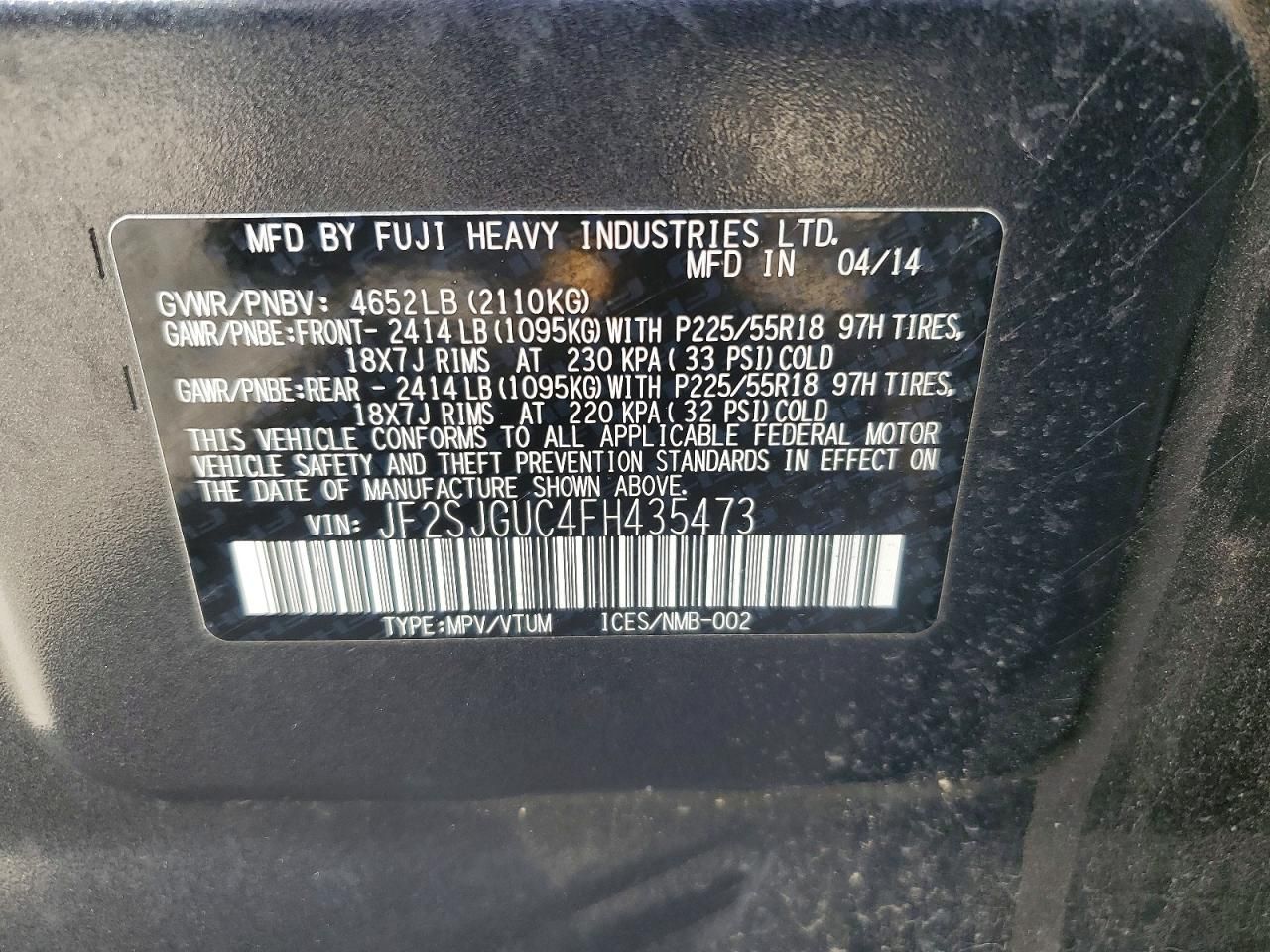 2015 Subaru Forester 2.0xt Touring