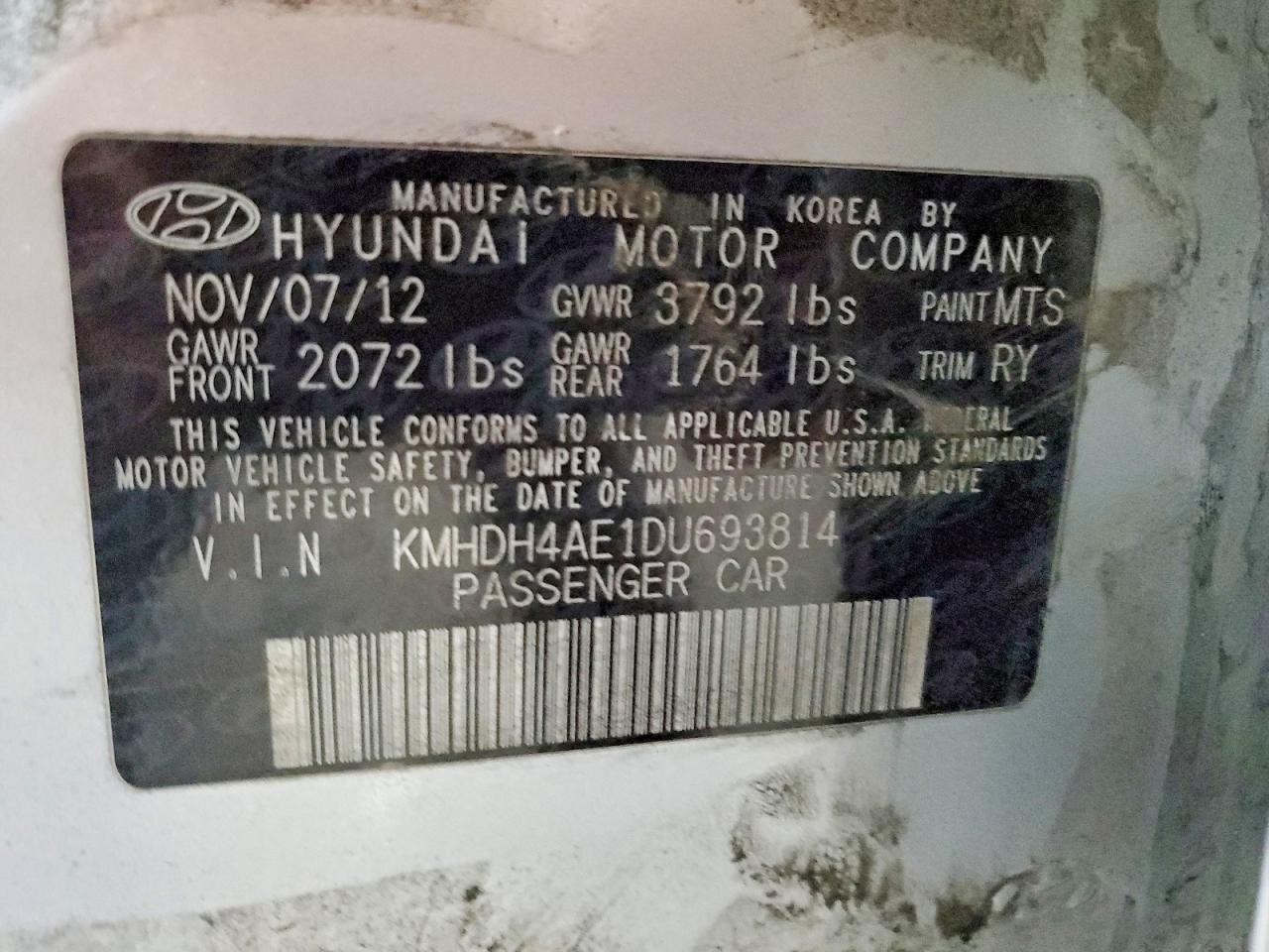 2013 Hyundai Elantra gls