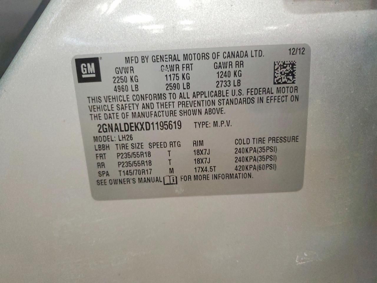 2013 Chevrolet Equinox lt