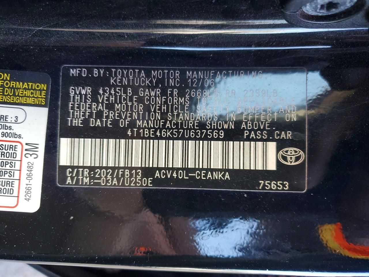 2007 Toyota Camry ce