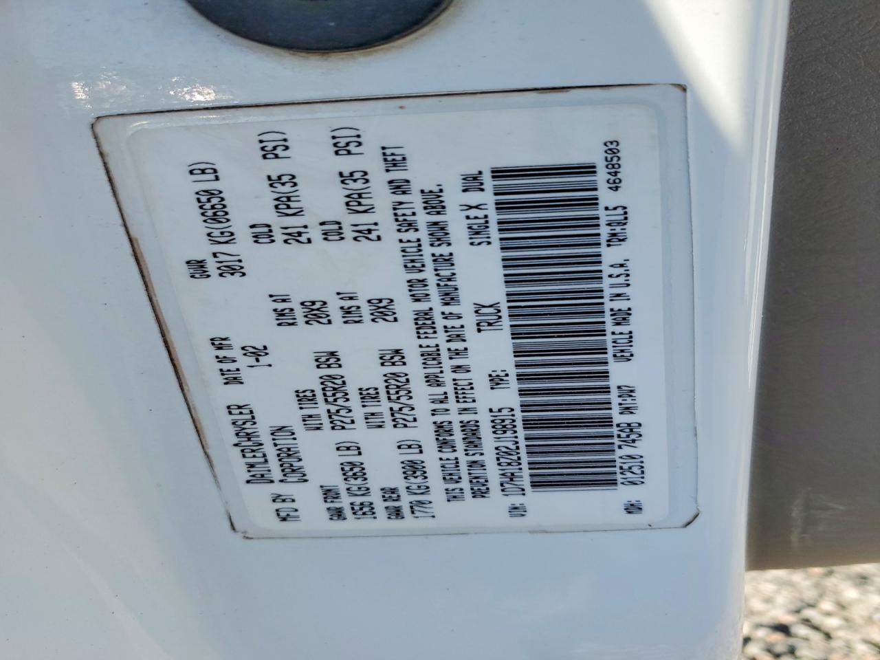 2002 Dodge RAM 1500