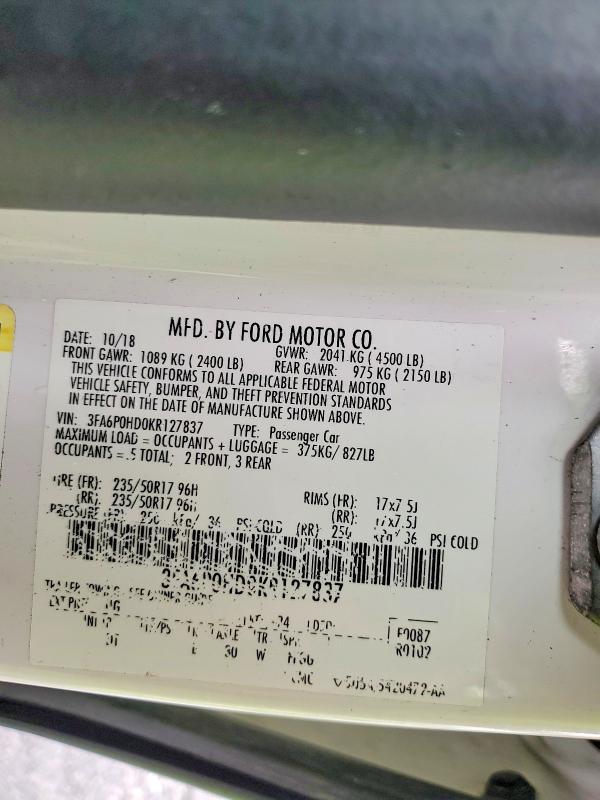 2019 Ford Fusion se