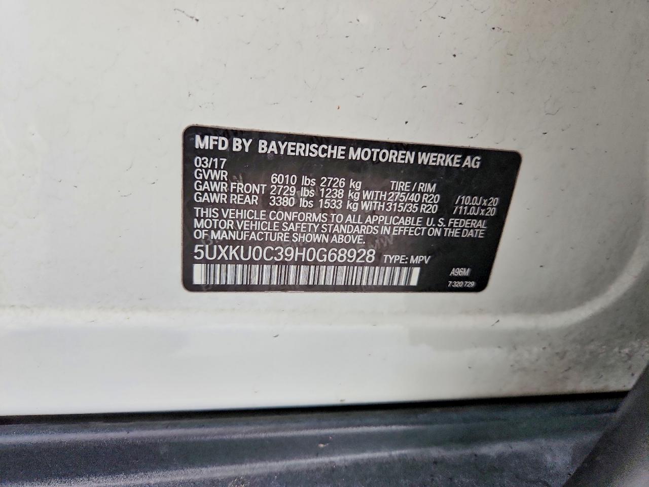 2017 BMW X6 Sdrive35i