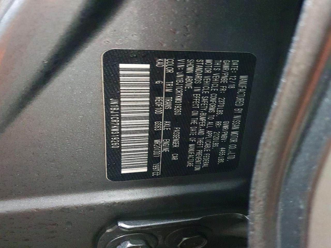 2019 Nissan Rogue Sport s
