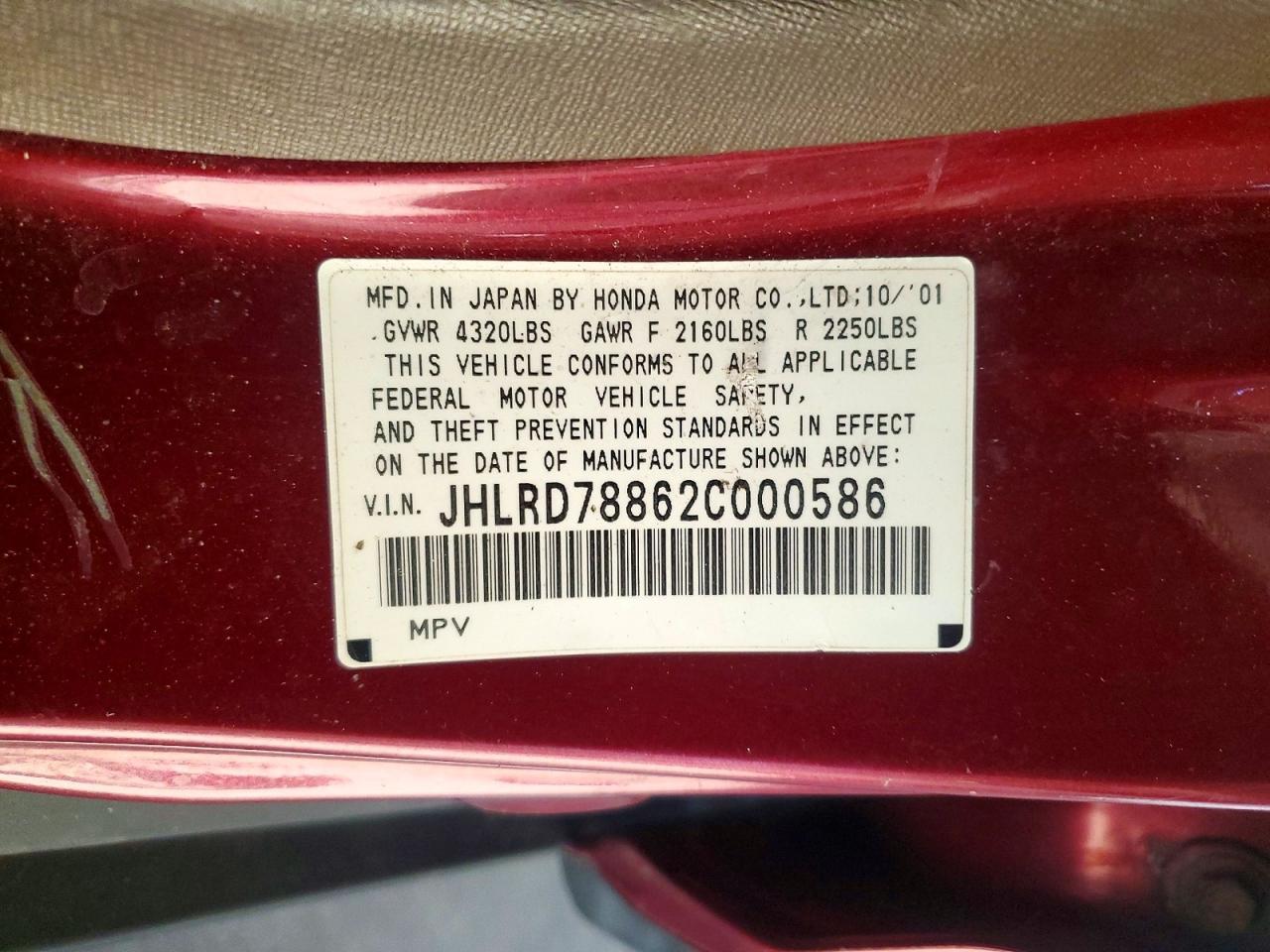 2002 Honda Cr-v ex