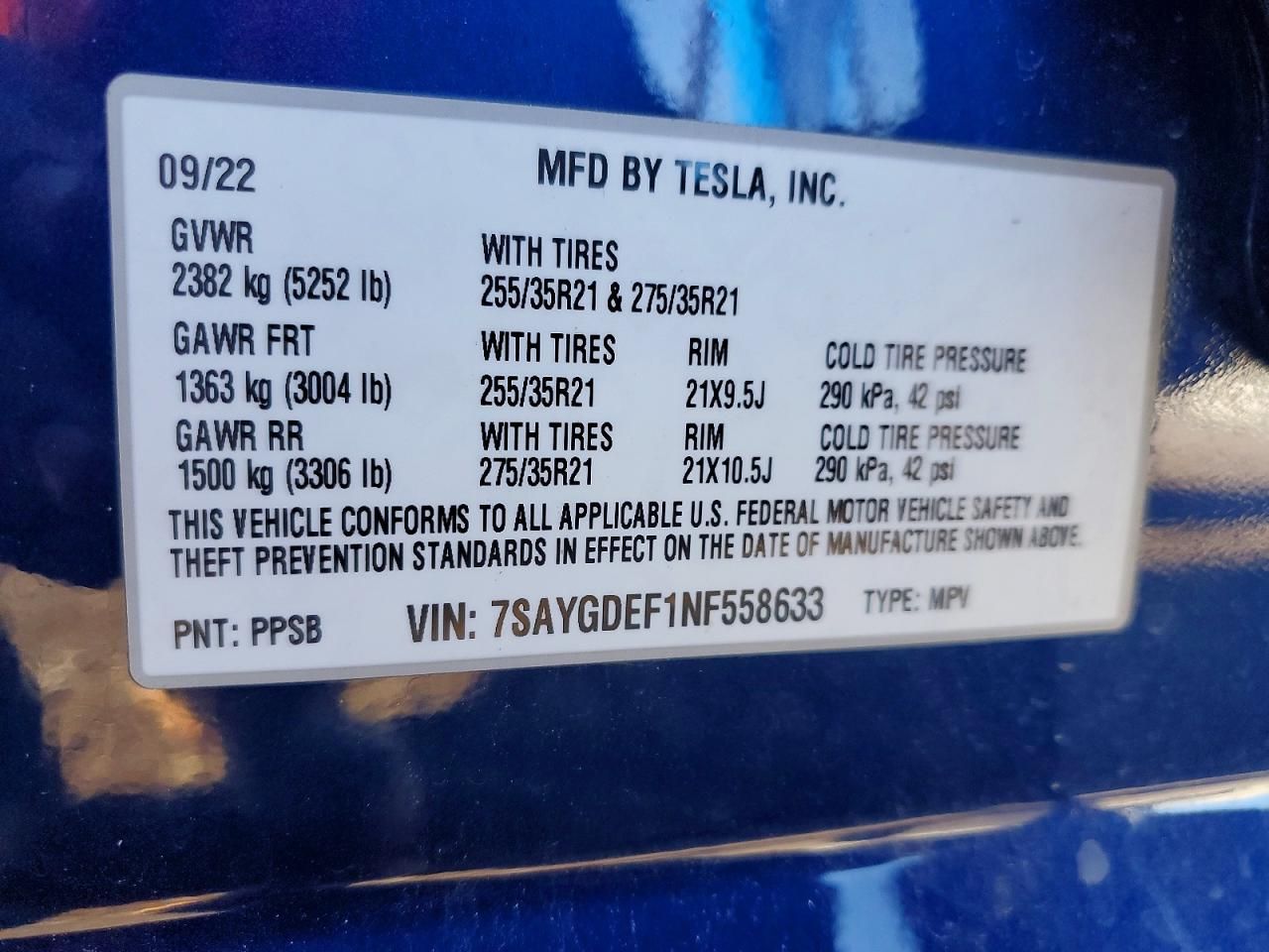 2022 Tesla Model y