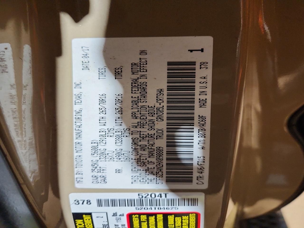 2017 Toyota Tacoma Access cab