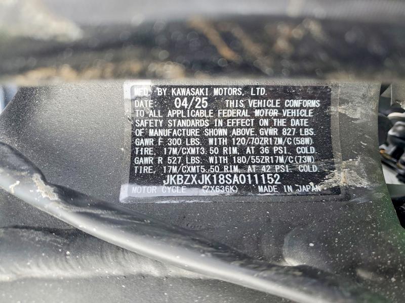 2025 Kawasaki Zx636 k