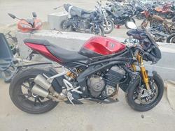 Salvage motorcycles for sale at Kansas City, KS auction: 2023 Trum 2023 Triumph Speed Triple RR
