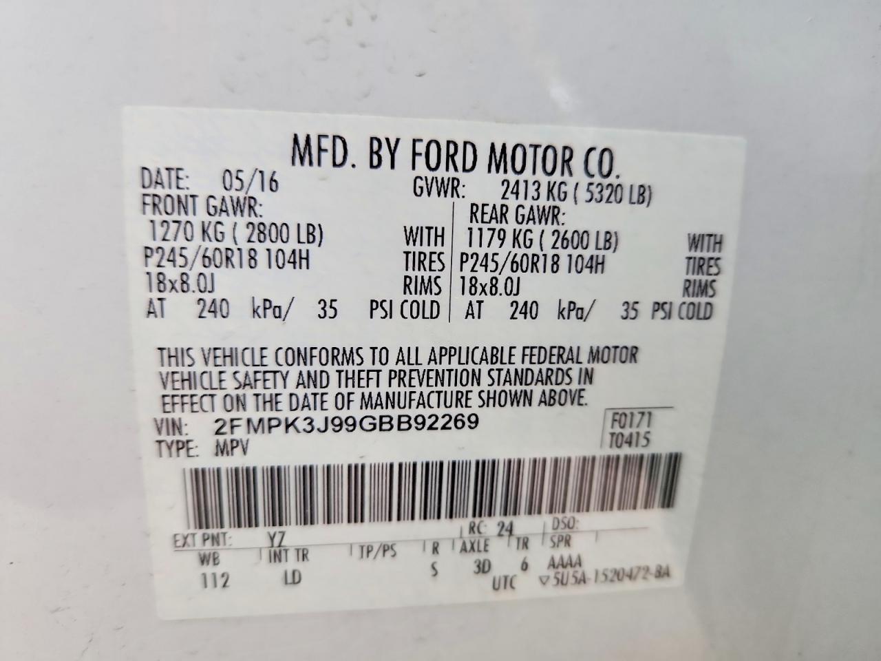 2016 Ford Edge sel