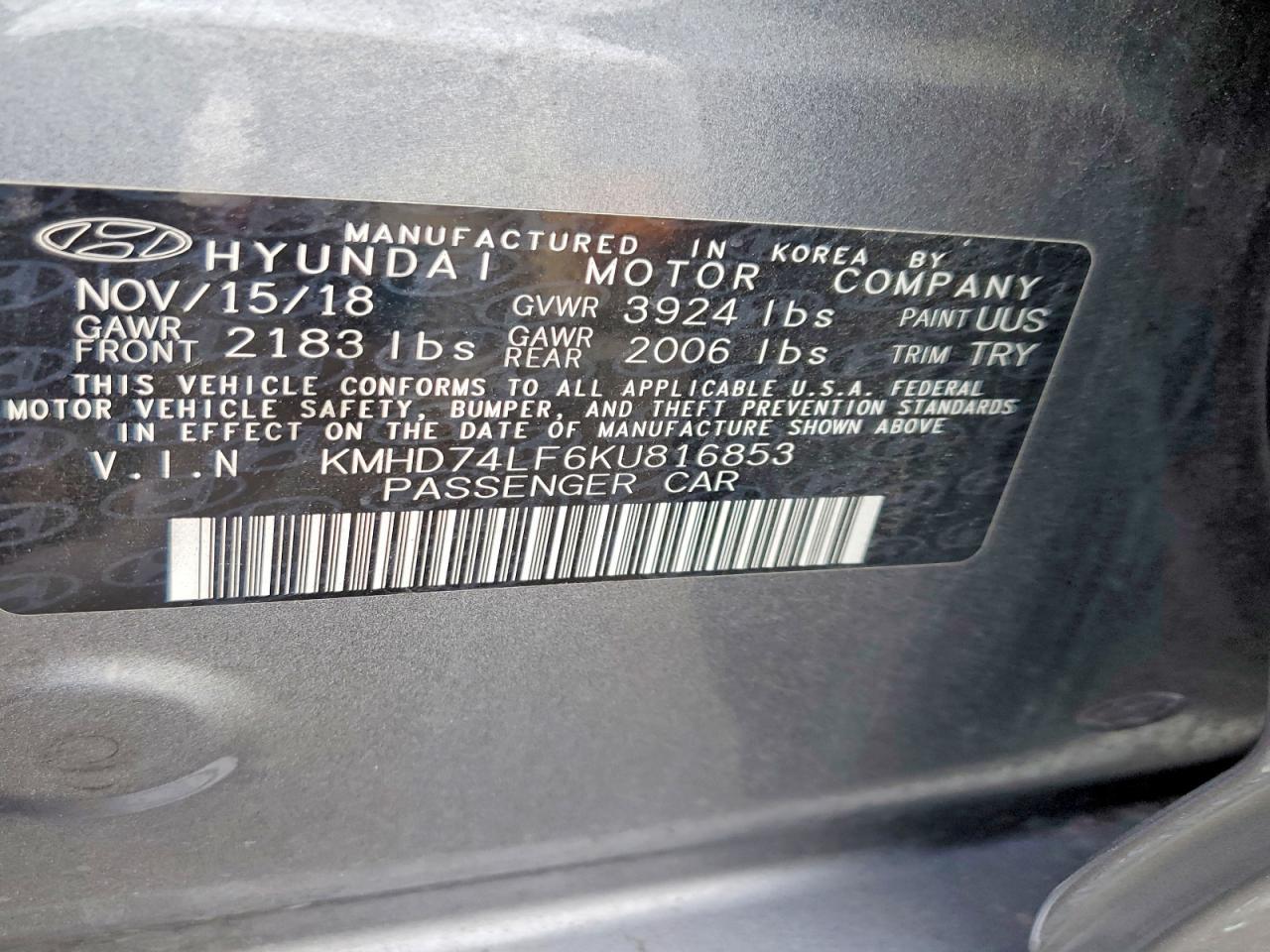2019 Hyundai Elantra se