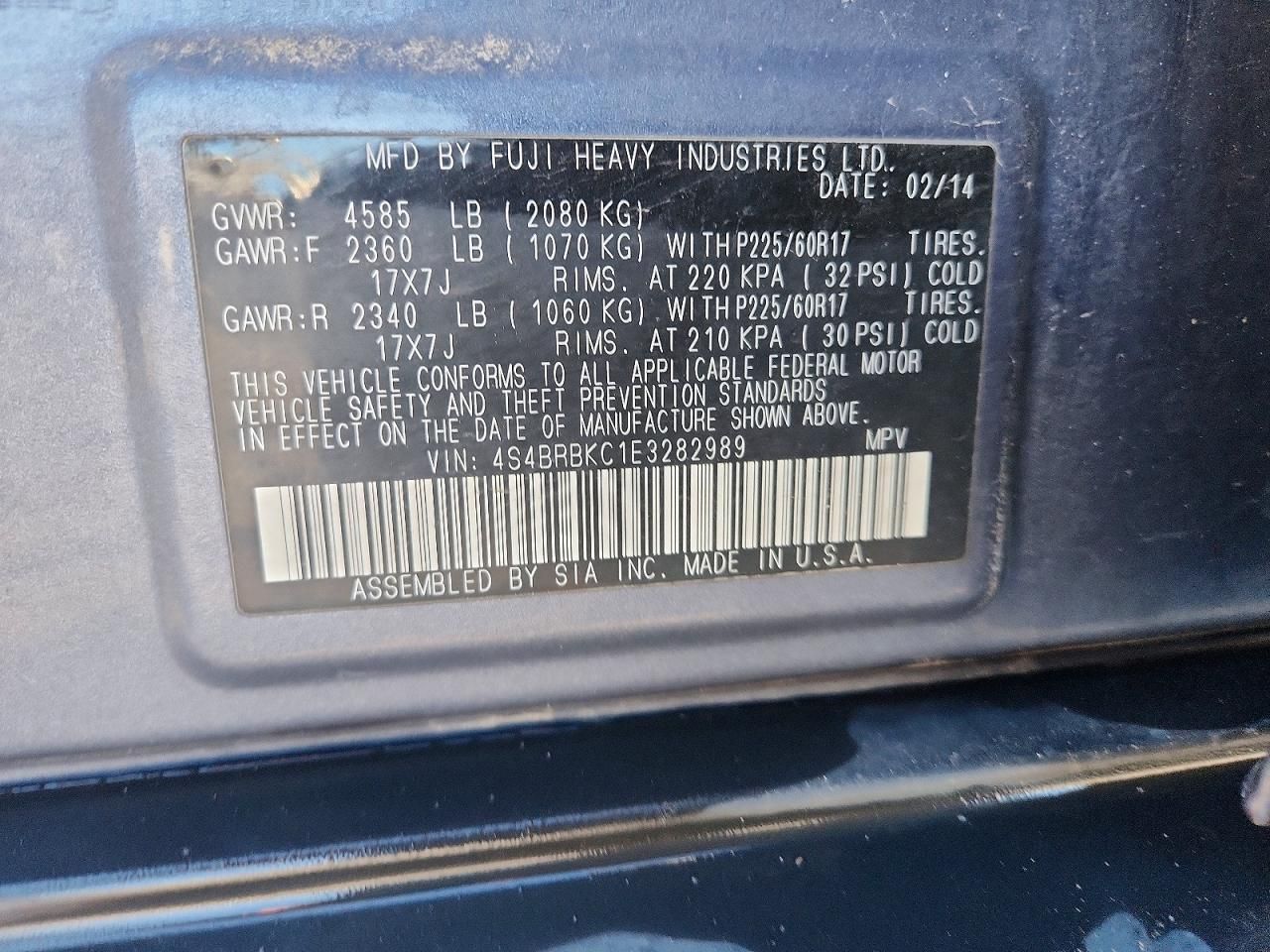 2014 Subaru Outback 2.5i Limited