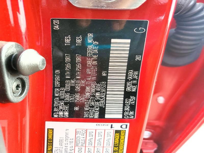 2020 Toyota 4runner Sr5/sr5 Premium