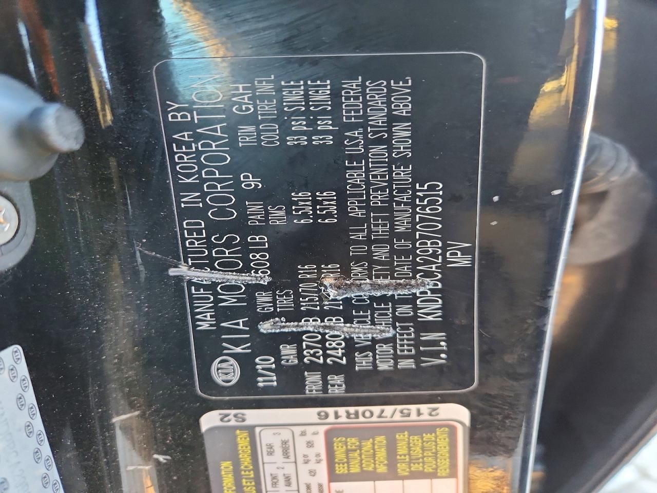 2011 KIA Sportage lx