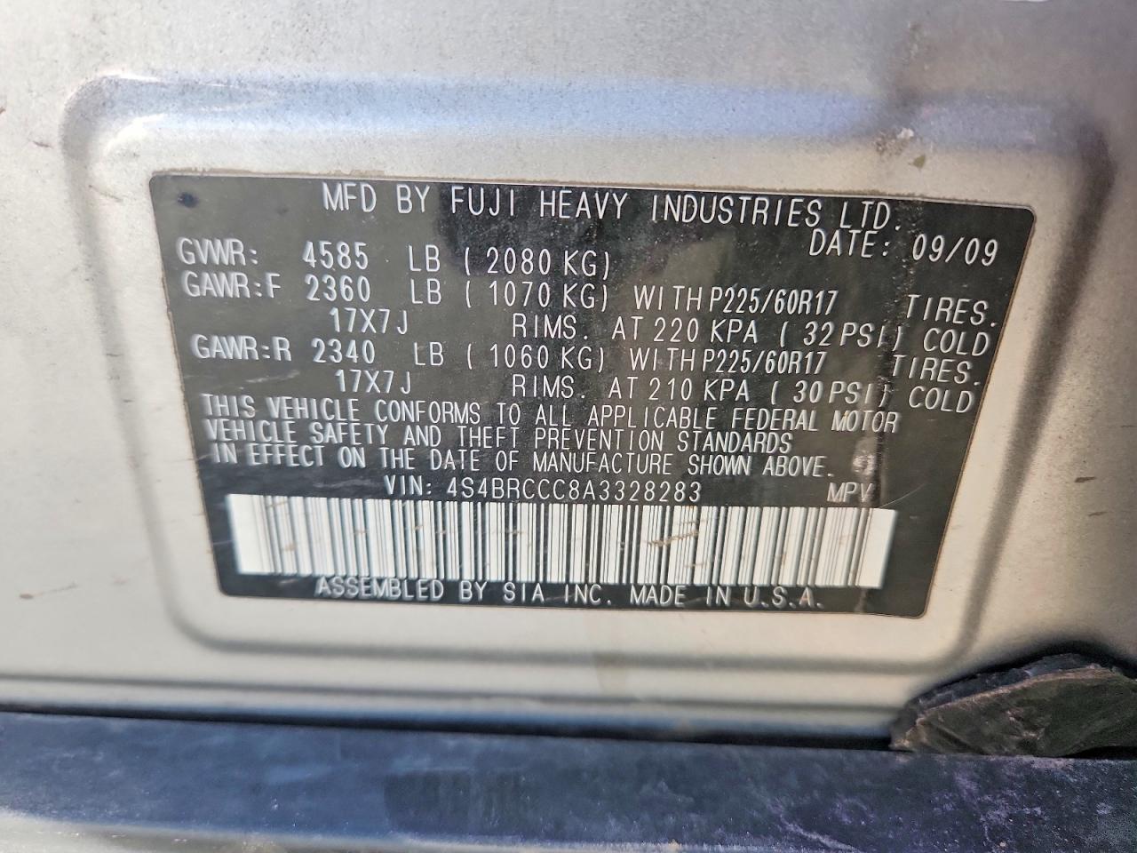 2010 Subaru Outback 2.5i Premium