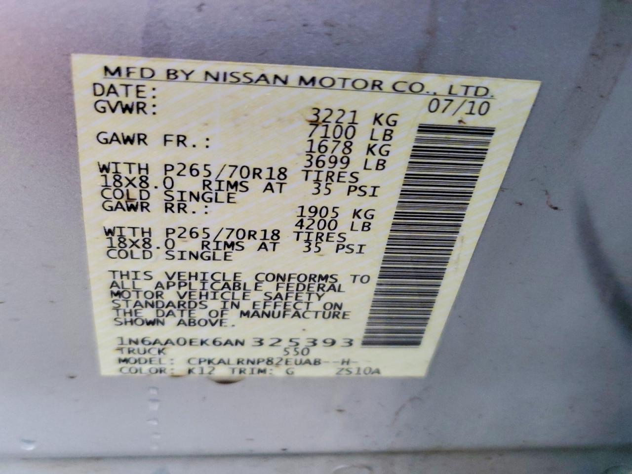 2010 Nissan Titan xe